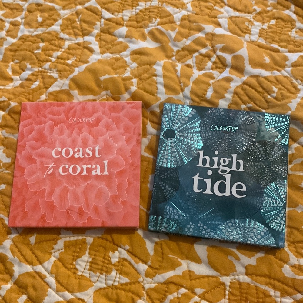 Colourpop Coral to Coast and High Tide Palette Bundle